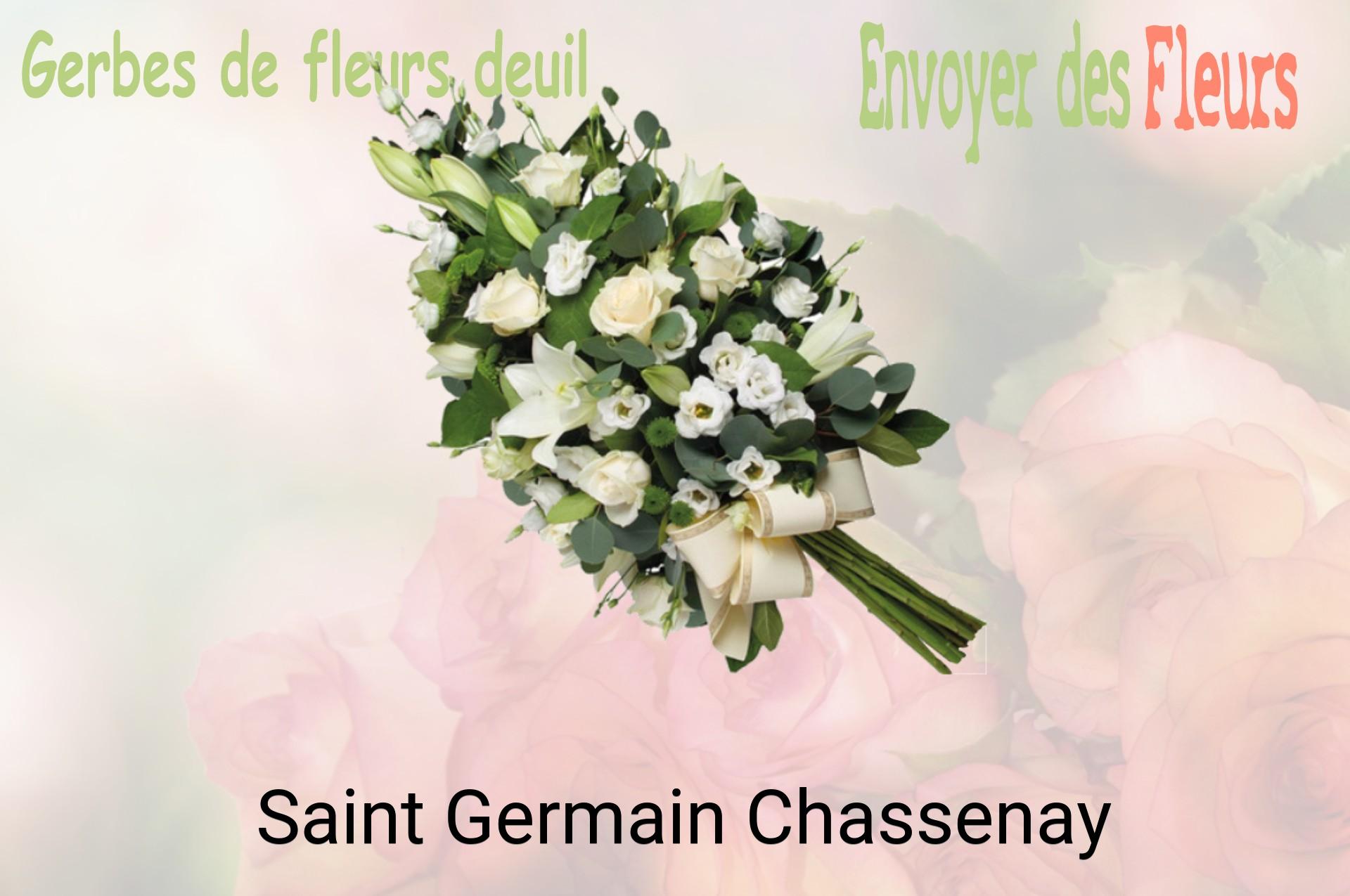 Gerbe de fleurs de deuil livrée à Saint-Germain-Chassenay